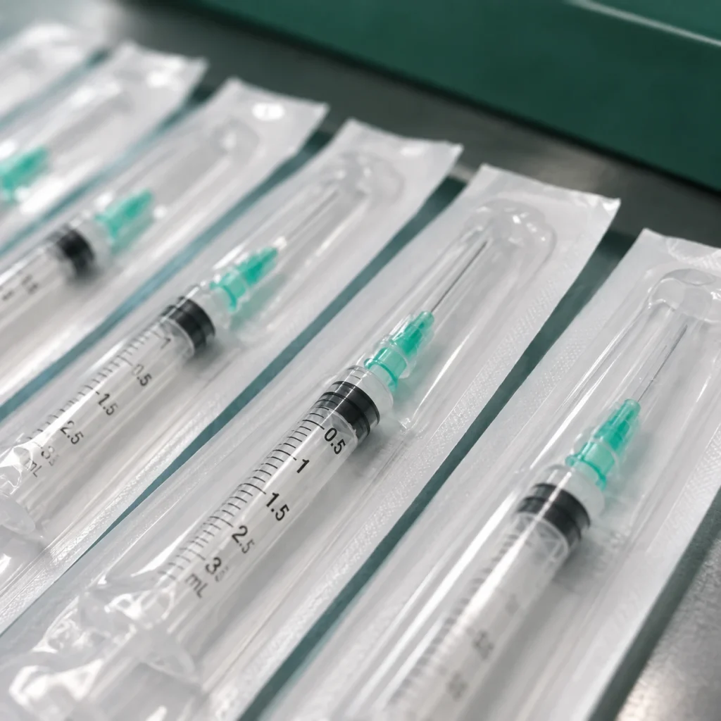Packaged Syringes in Clinical Focus